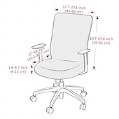 cheap Office Chair Cover-Stretch Velvet Office Chair Cover - Soft, Removable, Washable &amp; Zippered