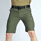 baratos Clássico-Homens Shorts táticos Bermuda Cargo Calção Bermudas Cintura elástica Bolso Com Zíper Tecido Prova-de-Água Secagem Rápida Comprimento do joelho Ao ar livre Casual Acampar e Caminhar Esportes Moda