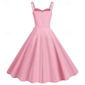economico Vestiti-Retrò Vintage Anni 1950 Vestito Abito Swing Per donna Carnevale Mascherata Abbigliamento quotidiano Addio al Nubilato Adulti Vestito Abiti per il ritorno