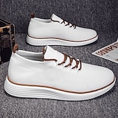 preiswerte Sneaker für Herren-marineblaue Strick-Sneaker für Herren mit Schnürung und gepolsterter Sohle für bequemes Tragen im Alltag