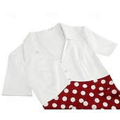 cheap Dresses-1950s Retro Vintage Rockabilly Knee Length Dress Tea Dress Swing Dress Polka dots Fit &amp; Flare Swing Fancy Dress Women's Christmas Carnival New Year Homecoming Daily Wear Bachelorette Party Adults'