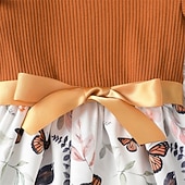 levne Neformální šaty-Děti Dívčí Šaty Květinové šaty Květiny Bez rukávů Venkovní Ležérní Volány Módní Denní Polyester Délka ke kolenům Volnočasové šaty Áčkové šaty Léto 4 roky + Světlá růžová Rubínově červená Fialová