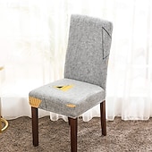cheap Dining Chair Cover-Arrival Super Fit Stretch Removable Washable Short Dining Chair Protector Cover Seat Slipcover for Hotel Dining Room Ceremony Banquet Wedding Party