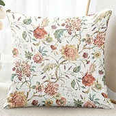 billige blomster- og plantestil-Blomster dekorative toss puter dekke 1PC myk firkantet sofa putevar putevar soverom stue sofa stol