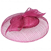 economico Cappelli per feste-cappelli cappello a bombetta / cloche in lino cappello da sole cappello a piattino matrimonio festa del tè elegante matrimonio con fiocco impiombatura copricapo copricapo