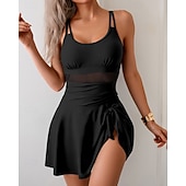 levne Surfovací tankiny a bikiny-Dámské Plavky Vázáno Plavky Jednobarevné Plavky Černá Fialová Prodyšné Rychleschnoucí Lehká váha Bez rukávů - Plavání Surfování Plážové Léto Jaro