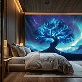 Недорогие Дерево жизни гобелен-Гобелен с мандалой Древо Жизни настенное искусство большой гобелен фреска декор фотографический фон плед занавеска для дома спальни и гостиной