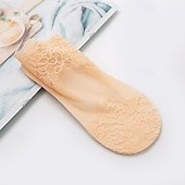 preiswerte Zuhause Socken-Damen Mode Spitze Socken einfarbig leicht weich  elastisch bequem  atmungsaktiv vielseitig
