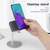 お買い得  タブレットスタンド-アルミ合金製携帯電話スタンド デスクトップ 角度調節可能 高さ調節可能 伸縮可能 便利なライブストリーミング K1 レイジーデスクトップ タブレットホルダー