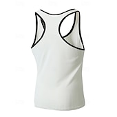  Herren Tank Top Weste Unterhemd Ärmelloses Shirt Ärmellos Rundhalsausschnitt Sommer Farbblock Grubenstreifen Mode Designer Basic Schnelltrocknend Urlaub Straße Ausgehen Schwarz Weiß Wein Top T-Shirt