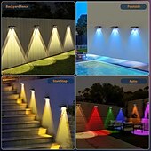preiswerte Außenwandleuchten-LED Außenwandleuchte Solarlampen Solar-Außenwandleuchte - IP65 wasserdicht, Gartenzaun, Balkon, Veranda, Landschaftsbeleuchtung 1/2/4 Stück
