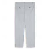 economico Vacanza-Per uomo Pantaloni di Lino Pantaloni Pantaloni Eleganti Pantaloni Estivi Pantaloni Larghi Tasca Frontale Gamba Dritta Semplice Comodità Traspirante Lunghezza intera Affari Quotidiano Ferie Vacanza