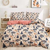 cheap 100% Cotton-100% Cotton Duvet Cover Set Tree Pattern Set Soft 3-Piece Luxury Bedding Set Home Decor Gift King Queen Duvet Cover