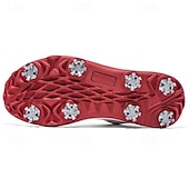 Χαμηλού Κόστους Ανδρικά Παπούτσια Γκολφ-ανδρικά λευκά παπούτσια γκολφ με αιχμηρή σόλα, αναπνεύσιμο ψεύτικο δέρμα και σύστημα κλεισίματος boa για ρυθμιζόμενη εφαρμογή, ιδανικά για γκολφ και αθλητικές δραστηριότητες