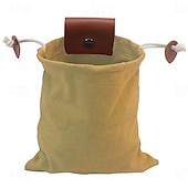 cheap Camping Accessories-Heavy Duty Canvas Foraging Waist Bag - Portable Outdoor Gathering Pouch with Adjustable Belt
