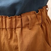 baratos Feriado-Homens Calção Shorts de linho Shorts de verão Shorts de praia Calças Capri Bolsos Com Cordão Cintura elástica Tecido Conforto Respirável Comprimento da panturrilha Férias Feriado Praia Havaiana Boho