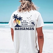 cheap Vacation Tropical T Shirts-Men&#039;s Gulf of Mexico T Shirt Short Sleeve T shirt 3D Print Crew Neck Shirt Tropical Hawaiian Vacation Street Daily White Summer Spring Clothing Apparel S M L XL XXL XXXL