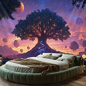 Недорогие Дерево жизни гобелен-Гобелен с мандалой Древо Жизни настенное искусство большой гобелен фреска декор фотографический фон плед занавеска для дома спальни и гостиной