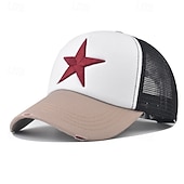 abordables Casquette de baseball pour homme-Homme Casquette de Baseball Chapeau de soleil Casquette Casquette en maille Noir + Bleu Royal Noir Coton Ajustable Mode Usage quotidien Festival Etoiles Décontracté / Quotidien