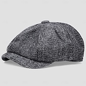 cheap Accessories and More-Retro Vintage Roaring 20s 1920s Beret Hat Normal The Great Gatsby Gangster Men&#039;s Women&#039;s New Year Masquerade New Year Eve Bachelorette Party Festival Adults&#039; Hat All Seasons