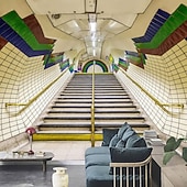 billige Tapet-Landskap Hule 3D Tapet Hjem Dekorasjon Vegg Mural Rull Peel og Stick Avtagbart PVC/Vinyl Materiale Selvklebende/Krever Lim Veggdekorasjon Stue