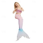 abordables Maillot de bain sirène-Enfants Fille Maillots de bain sirène Maillot de bain Vacances Plage Balance Vacances Tropique Maillots de bain 4 ans et + Eté Rose Claire Rose Claire