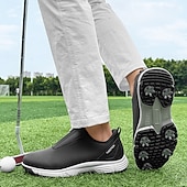 preiswerte Herren Golfschuhe-weiße Golfschuhe für Herren mit Reißverschluss, atmungsaktivem Obermaterial und gepolsterter Sohle für Komfort und Leistung auf dem Platz