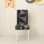 abordables Funda para silla de comedor-Funda para silla de comedor, súper ajustada, elástica, extraíble, lavable, corta, funda protectora para silla de comedor, funda para asiento para hotel, comedor, ceremonia, banquete, fiesta de bodas