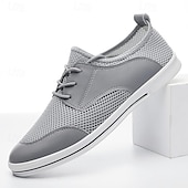 cheap Men&#039;s Sneakers-Men&#039;s Lightweight Breathable Mesh Lace-Up Sneakers – Casual Walking Shoes with Airy Design for Summer, Travel &amp; Everyday Comfort