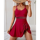 levne Surfovací tankiny a bikiny-Dámské Plavky Vázáno Plavky Jednobarevné Plavky Černá Fialová Prodyšné Rychleschnoucí Lehká váha Bez rukávů - Plavání Surfování Plážové Léto Jaro