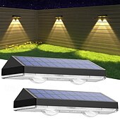 preiswerte Außenwandleuchten-LED Außenwandleuchte Solarlampen Solar-Außenwandleuchte - IP65 wasserdicht, Gartenzaun, Balkon, Veranda, Landschaftsbeleuchtung 1/2/4 Stück