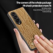 Χαμηλού Κόστους Samsung Θήκη-τηλέφωνο tok Για Samsung Galaxy Z Fold 5 Z Fold 4 Z Fold 3 Πίσω Κάλυμμα Ανθεκτική σε πτώσεις Ρετρό PU δέρμα