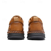 abordables Zapatos Informales con Cordones-Zapatos de senderismo para exteriores para hombre con parte superior de piel sintética duradera y suela resistente: zapatillas cómodas con cordones para uso diario y aventuras