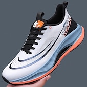preiswerte Sneaker für Herren-weiß-blaue sportliche Lauf-Sneaker für Herren mit leichtem Design und gepolsterter Sohle – atmungsaktive Sportschuhe für einen aktiven Lebensstil und Fitness