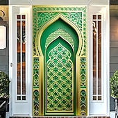 billige Ferievev-Ramadan Mubarak Dørdekorasjoner Dørdeksler Dør Teppe Dørgardin Dekorasjon Bakgrunn Innendørs/Utendørs Dørbanner Frontdør Gårdsbruk