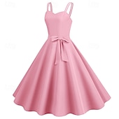 economico Vestiti-Retrò Vintage Anni 1950 Vestito Abito Swing Per donna Carnevale Mascherata Abbigliamento quotidiano Addio al Nubilato Adulti Vestito Abiti per il ritorno