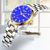 economico Orologi al quarzo-digitale nuovo quadrante circolare orologio da donna business ipx7 impermeabile calendario luminoso display settimanale cinturino in lega multifunzionale elegante orologio al quarzo per viaggio tempo