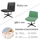 ieftine Futon Sofa Cover-Huse pentru scaun fără brațe, huse moale pentru scaun de birou, rezistente la zgârieturi de pisică