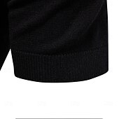 cheap Men&#039;s Elite Polo-Men&#039;s Polo Knit Polo Sweater Formal Work Turndown Quarter Zip Short Sleeve Striped Zip Up Stripe-Trim Spring Black White Khaki Polo