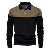 economico Felpe e Sweatshirt Elite da Uomo-Per uomo Felpa Polo Giallo Verde militare Rosso Blu Verde Bavero Blocco di colori Casuale Quotidiano Sportivo Casual Primavera &amp; Autunno Abbigliamento Felpe con cappuccio Felpe Manica Lunga