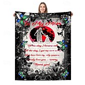 cheap Blankets &amp; Throws-Mother&#039;s Day Blanket, A Letter to Mom, Mother&#039;s Day Gift  Soft and Cozy Throw, Perfect Gift for Mom, Floral or Heart Design, Warm and Comfortable