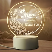 preiswerte Partybedarf-graviertes Nachtlicht für Mama – perfektes Geschenk von Tochter oder Sohn zum Muttertag, zu Weihnachten, zum Valentinstag – USB-betriebene LED-Lampe mit klarem Text &amp;schöne Muster