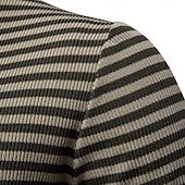 billige Herre Elite Polo-Herre Polo Strikk polo Formell Arbeid Måkekrage Kortermet Moderne Bekvem Stripet Vertikale striper Stripe-Trim Stripe Vår Normal Svart Lysegrønn Militærgrønn Polo