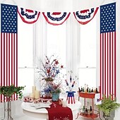 voordelige 250e Verjaardag-Patriotische Decoraties 4th of July Decoraties Buiten Hangende Amerikaanse Vlag Banners Porch Bord voor Veteranen Herdenkings Arbeid Presidenten Vlag Verkiezingsdag