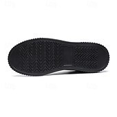 economico Casuale-sneakers da uomo in similpelle nera con suola ammortizzata, comodo design con lacci per un uso casual e quotidiano