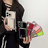 abordables Carcasas iPhone-teléfono Funda Para iPhone 16 Pro Max Plus iPhone 15 Pro Max Plus iPhone 14 13 12 Pro Max Plus Funda Trasera Ranura para tarjetas Antigolpes Retro TPU