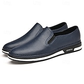 billiga Tillfällig-slip-on sneakers i konstläder för män, avslappnade vita skor med bekväm gummisula, snygga och mångsidiga skor för vardags- och fritidsaktiviteter