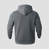 economico felpe con cappuccio da uomo di base-Per uomo Felpa con cappuccio Nero Vino Blu marino Cachi Grigio Con cappuccio Color Block Collage Tasche Sportivo Giornaliero Per eventi Poliestere Streetwear Essenziale Informale Autunno Inverno