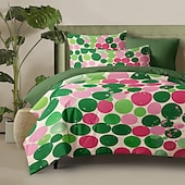 abordables 100% Coton-ensemble de housse de couette à motif pointillisme ensemble de literie en coton de luxe doux 3 pièces décor à la maison cadeau double housse de couette taille king queen size