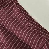 economico Casual da lavoro-Per uomo Camicia Camicia di lino Camicia casual Camicia con Bottoni Camicia di cotone A righe Vacanza Camicia hawaiana Bianco Vino Blu reale Manica Lunga Colletto alla coreana Primavera Autunno